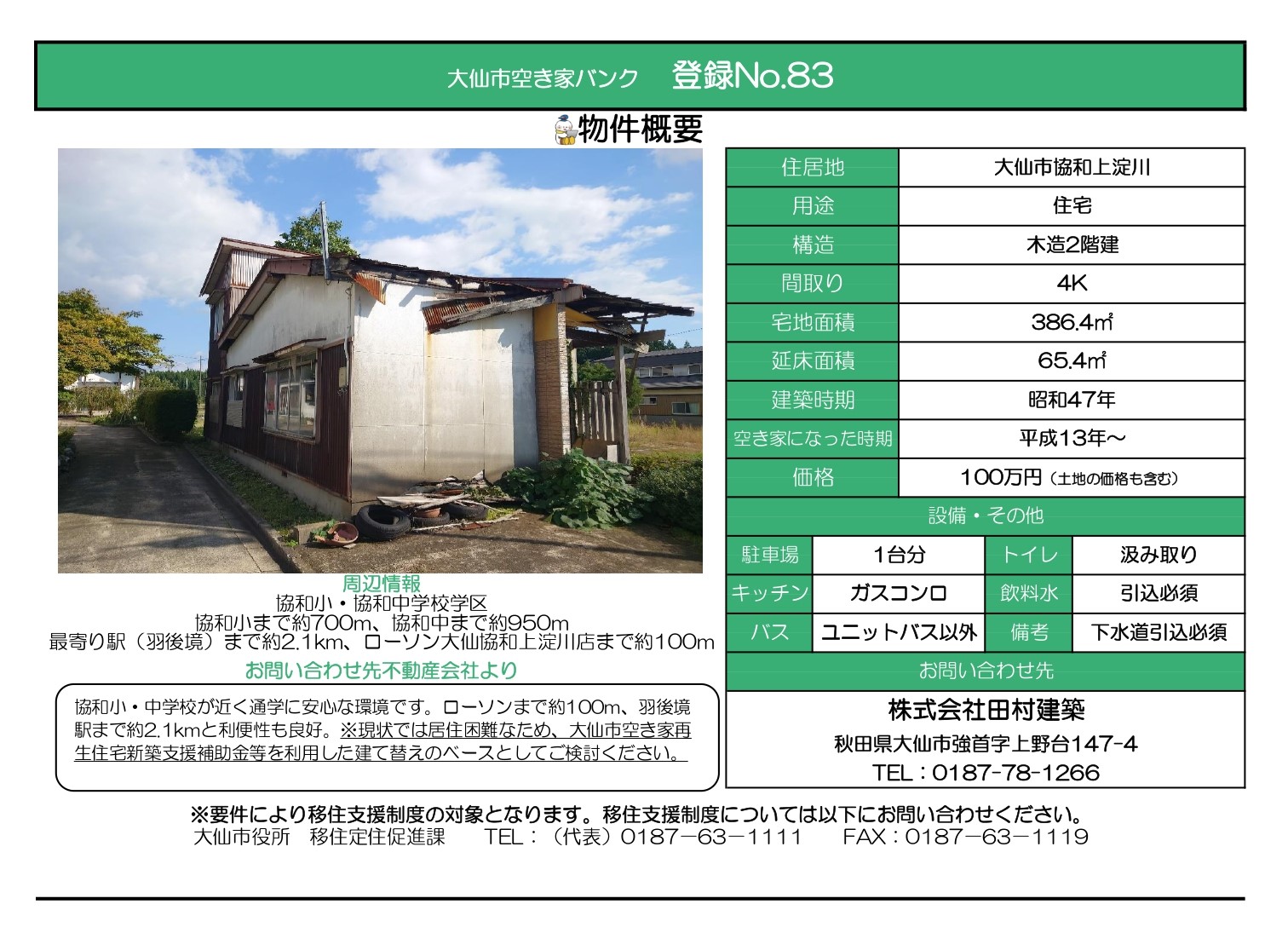 物件情報83の写真付きの情報画像、続けて詳細を記載します